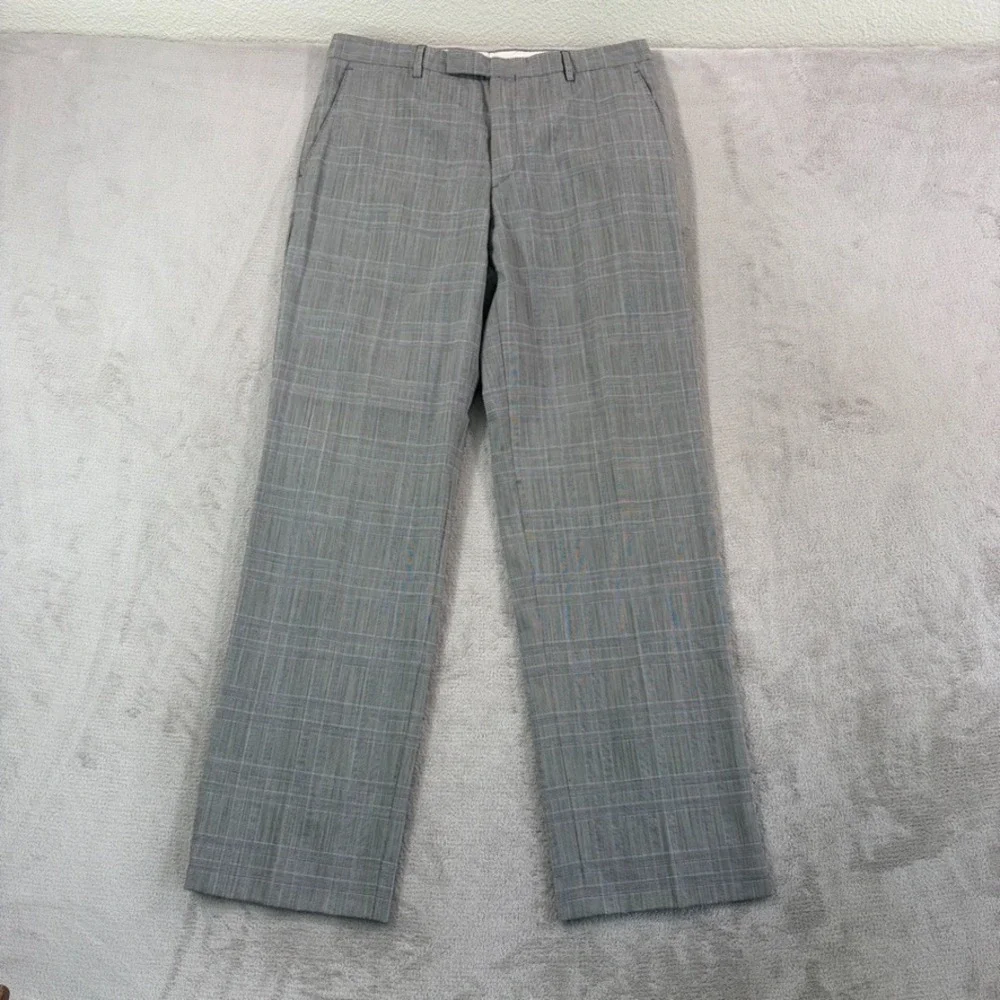 ETRO Milano 2 Piece Suit Set‎ Grey Glen Check Grey Men 40 Wool Made Italy $4500
